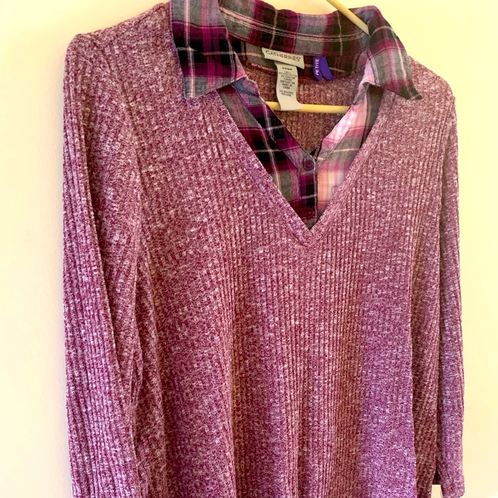 Catherines plus size mid sleeve top OX petite